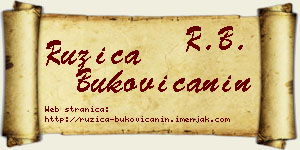 Ružica Bukovičanin vizit kartica